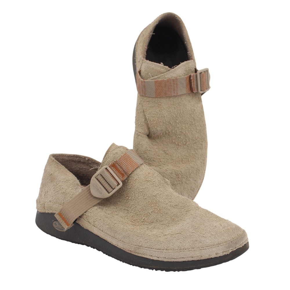 Chaco Paonia Shoe Womens 11 Tan Suede Adjustable Buckle Strap Slip On Shoes